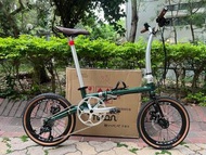 多謝客人支持 ! 又順利交收一部 郵政綠色 復古版 燕把 黃邊外胎 風行 螞蟻 2021 FNHON GUST FGC 1609 SHIMANO SORA  9速 LITEPRO 中空餅 16吋 34