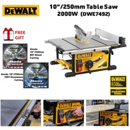 Dewalt DWE7492 10inch / 250mm 2000W Table Saw ( DWE7492-B1 / 7492 ) FREE 2X SAW BLADES - 3 Years Warranty