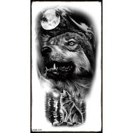 Skull Flower Animal Motif Arm Tattoo Men's and Women's Arm Tattoo