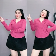 Áo khoác nữ chống nắng BIGSIZE CÔ NHỎ dáng ôm có túi chất vải thun gân co giãn thoải mái dành cho nà