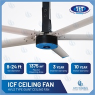 Yet ICF Series HVLS Giant Industrial Ceiling Fan ICF-10 ICF-12 ICF-16 ICF-18 ICF-21 ICF-24 (10 YEARS