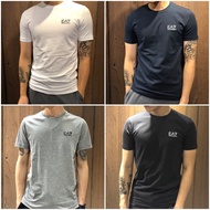 American 100% [Brand New Genuine] Emporio Armani EA7 Short Sleeve T-shirt logo T-shirt Large Size Ma
