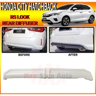 HONDA CITY HATCHBACK 2021 2022 RS STYLE REAR DIFFUSER (RS) DIFFUSER FOR CITY HATCHBACK SKIRT LIP ABS