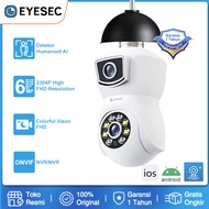 EYESEC CCTV Bohlam 6MP FHD Lampu V380 PRO Jarak Jauh  Kamera CCTV  WiFi Wireless PTZ Pamorana COD