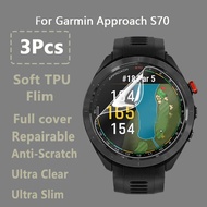 3Pcs For Garmin Approach S70 42mm 47mm S62 Ultra Clear Ultra Slim Soft Hydrogel Repairable Film Screen Protector -Not Tempered Glass