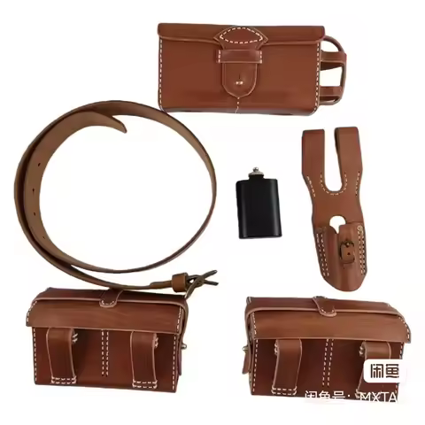 WW2 Japanese Army Soldier TYPE1938 LEATHER Belt Ammunition Frog Collection WAR REENACTMENTS