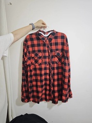 Ecko Unltd 紅黑格紋襯衫 XL