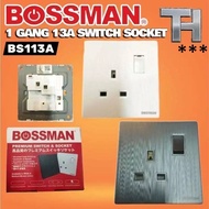 - BOSSMAN BS113A 1Gang 13A Switch socket ***