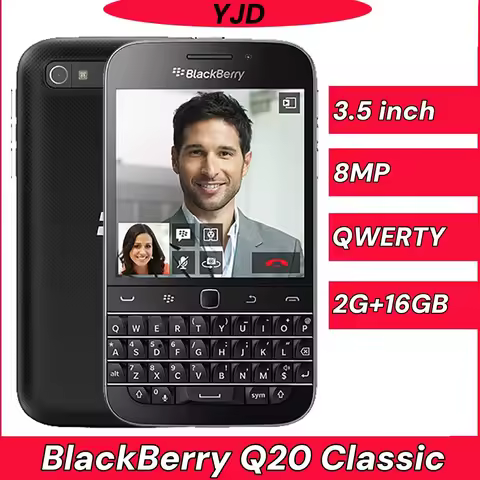 Used 96% New Original BlackBerry Q20 4G LTE 3.5" 2GB RAM 16G ROM 8MP+2MP Camera WiFi BlackBerryOS Or