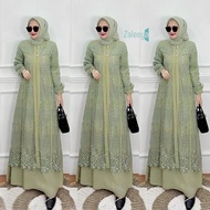 Hayya Dress New Brocade Dress Muslim Dress/ Hayya Brocade Dress Luxury Party Dress Crinkle Brocade D