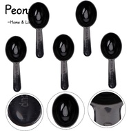 PEONY1 Measuring Teaspoon Scoop, Plastic 15ml Coffee Scoop, Mini Black Milk Powder Spoon Home