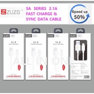 ZUZG 5A SERIES 2.1A DOUBLE ENGINE 1 METER FAST CHARGE & SYNC DATA CABLE ( MICRO / TYPE C / LIGHTNIIG