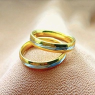 4s Grosir Solo || TERLARIS CINCIN TITANIUM GOLD MIX SILVER COUPLE  PRIA&WANITA / CINCIN TUNANGAN VIR