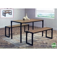 JFH 2M DT7000 (1 TABLE + 2 CHAIR) / MODERN DESIGN DINING SET / QUALITY RESTAURANT TABLE SET / KOPITI