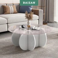 Round Sofa tea table with thick tempered glass surface, elegant and sophisticated brand BaiZan - BZ8