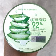 ( BISA COD!! ) ALOEVERA NATURE REPUBLIC 92% SOOTHING GEL 300ml / Aloe Vera Gel / Pelembab Muka / Mas