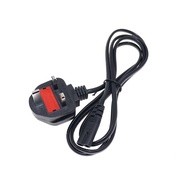 UK TO C7 Singapore Malaysia Male Plug To IEC320 C7 FemaleWire Power Extension Cable Cord for Laptop 