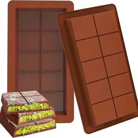 Chocolate Bar Molds Silicone Bars Break Apart Wax Melt Mould Easy Release Rectangle Durable for Prot