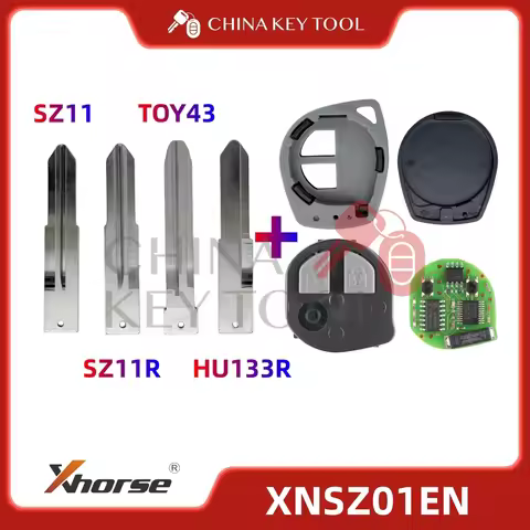 1PCS Xhorse XNSZ01EN Wireless Remote Key 2 Buttons With Key Shell Global Version
