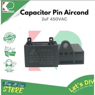 CAPACITOR 2PIN AIRCOND 2UF 450VAC