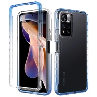 Xiaomi Redmi Note 11 11S 10s Note 10 11 Pro+ 5G Global Version Full Body Hybrid Rugged Shockproof Gradient Clear Back Case Cover