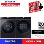 SAMSUNG 24kg BESPOKE Front Load Washer WF24B9600KV/FQ + SAMSUNG 17KG Hybrid Heat Pump Dryer DV17B975