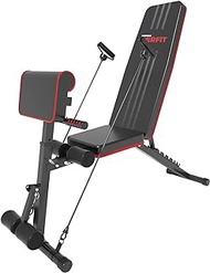 PERFIT Adjustable Weight Bench for Home Gym Foldable Incline Decline Workout Bench Press for Full Body Strength Training Bench Supports up to 800lbs with Two Exercise Bands for Press Sit up Bench