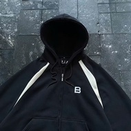 Áo Khoác Nỉ Khoá Kéo In Chữ B Hoạ Tiết RAPLANG - Áo hoodies nỉ bông nam nữ form rộng unsiex TP764