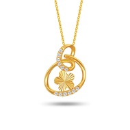 SK Jewellery Whirling Blossom Diamond 916 Gold Pendant