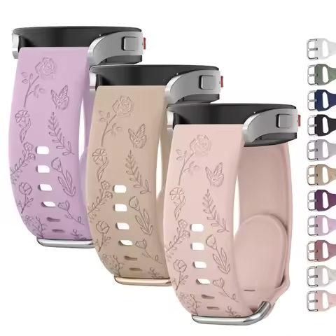 Engraved Flower Band for Fitbit Versa/Versa 2/Versa Lite Strap Watchband for Fitbit Versa Special Ed