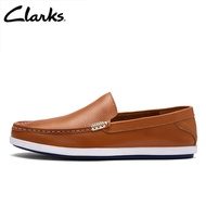 Clarks_ รองเท้าผู้ชาย รุ่น Mens Casual Driftway Step Tan Slip on สีน้ำตาล