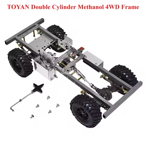 TOYAN 4WD RC Car Frame Metal Frame with Gearbox Suitable for FS L200AC Twin Cylinder Methanol Engine