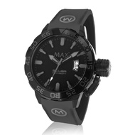 MAX Scuba Gray-Black Steel Silicone Men's Watch 44mm 5-MAX695