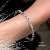 Zircon Snake Bone Bracelet Bracelet Women's Opening Silver Adjustable Bracelet