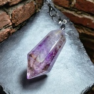 No.132 紫超七 雙尖 沃格爾 靈擺 項鍊 天然超七原礦 手工拋磨