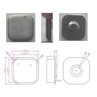 12 * 12 * 4.0 R2.0 Flat Button with Bottom Cover Metal Button Cap Button Cap Button Cap Button chenb