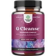 GCleanse Uric Acid Support Supplement 60 Capsules - Cleanse Joint Supplement with Chanca Piedra Tart Cherry Celery Seed Extract and Bromelain Herbal Liver and Kidney Cleanse Detox
