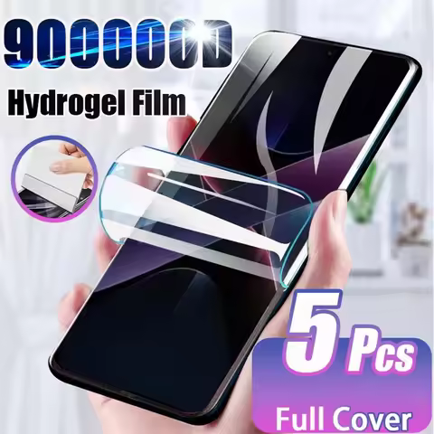 5Pcs HD Hydrogel Film For Xiaomi POCO X7 Pro X4 X5 X6 X3 Pro NFC Screen Protector For POCO F8 F7 Ult