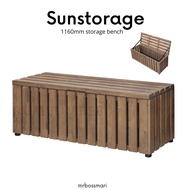 BUMBUMBEE Sun Storage Bench with spacey storage / Storage Bench / Solid rubber wood