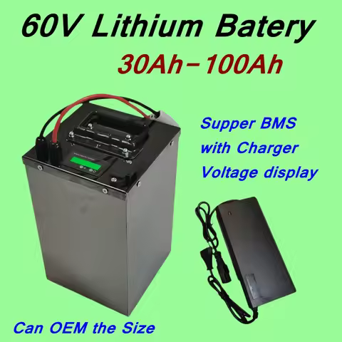 17S 60V 20Ah 30Ah 40Ah 50Ah 60Ah 80Ah 100Ah 120Ah lithium ion battery pack for 2000W 3000W 5000W 600