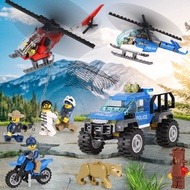 Compatible with Lego building blocks mountain SWAT headquarters base 60174 police station兼容乐高积木山地特警总