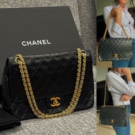 正品 CHANEL 黑 香奈兒 老香 側背包 斜背包｜有雷標 勞力士 金鍊