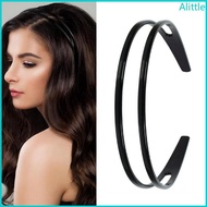 Alia Elastic Black Headbands Women Makeup Routines Hair Hoop Creative Headwear for Skincare Enthusia