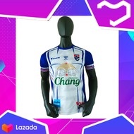 เสื้อฟุตบอลทีมชาติไทย สไตล์บอลไทย พิมพ์ลายทั้งตัว สีกรมท่า-ขาว / ร้านบอลไทย Ballthaifc Sport