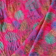 Kain Rayon Viscose Bordir Motif Bunga Mawar Abstract