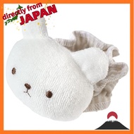 hiorie Pile rattle with bell, white bear wrist type, made in Japan