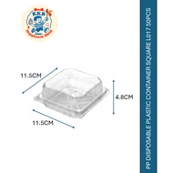 PP DISPOSABLE PLASTIC CONTAINER SQUARE L017 50PCS
