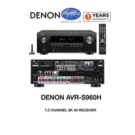 DENON AVR-S960H 8K 7.2 CHANNELS AV RECEIVER, ONE YEAR WARRANTY