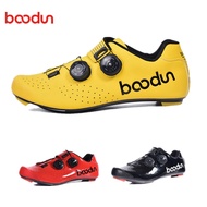 BOODUN New Ultralight Cycling Road Shoes Carbon Fiber Self-Locking Pro Bike Shoe Breathable Bicycle Racing Athletic Sneakers Men