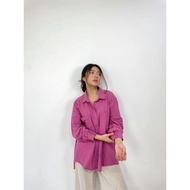 Shirt Crinkle Oversize - Kemeja Crinkle Model Oversize - Kemeja wanita Crinkle Atasan